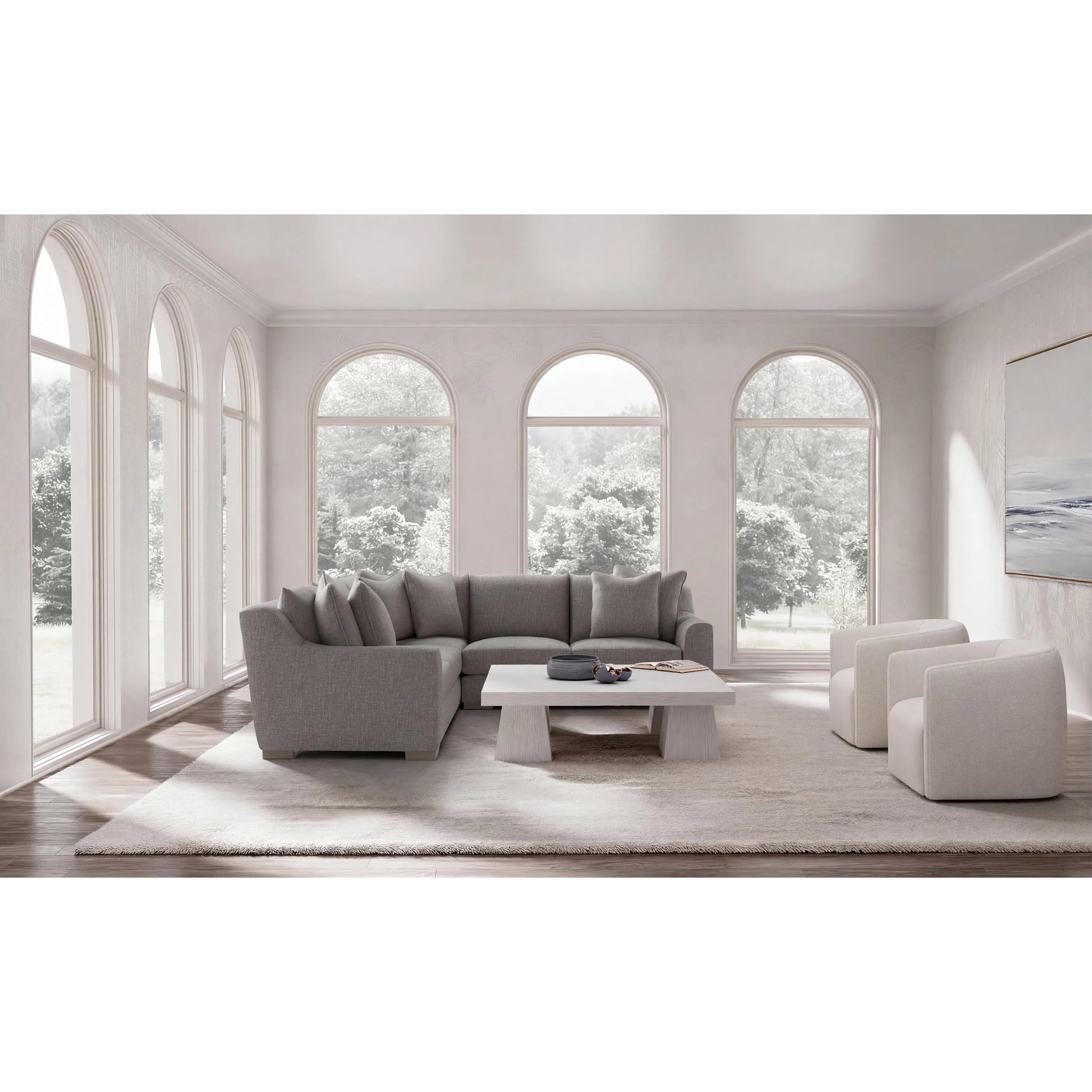 Gabi 3-Piece Fabric Sectional by Bernhardt in wdf, 789 portobello. Made from unique in a unique style.