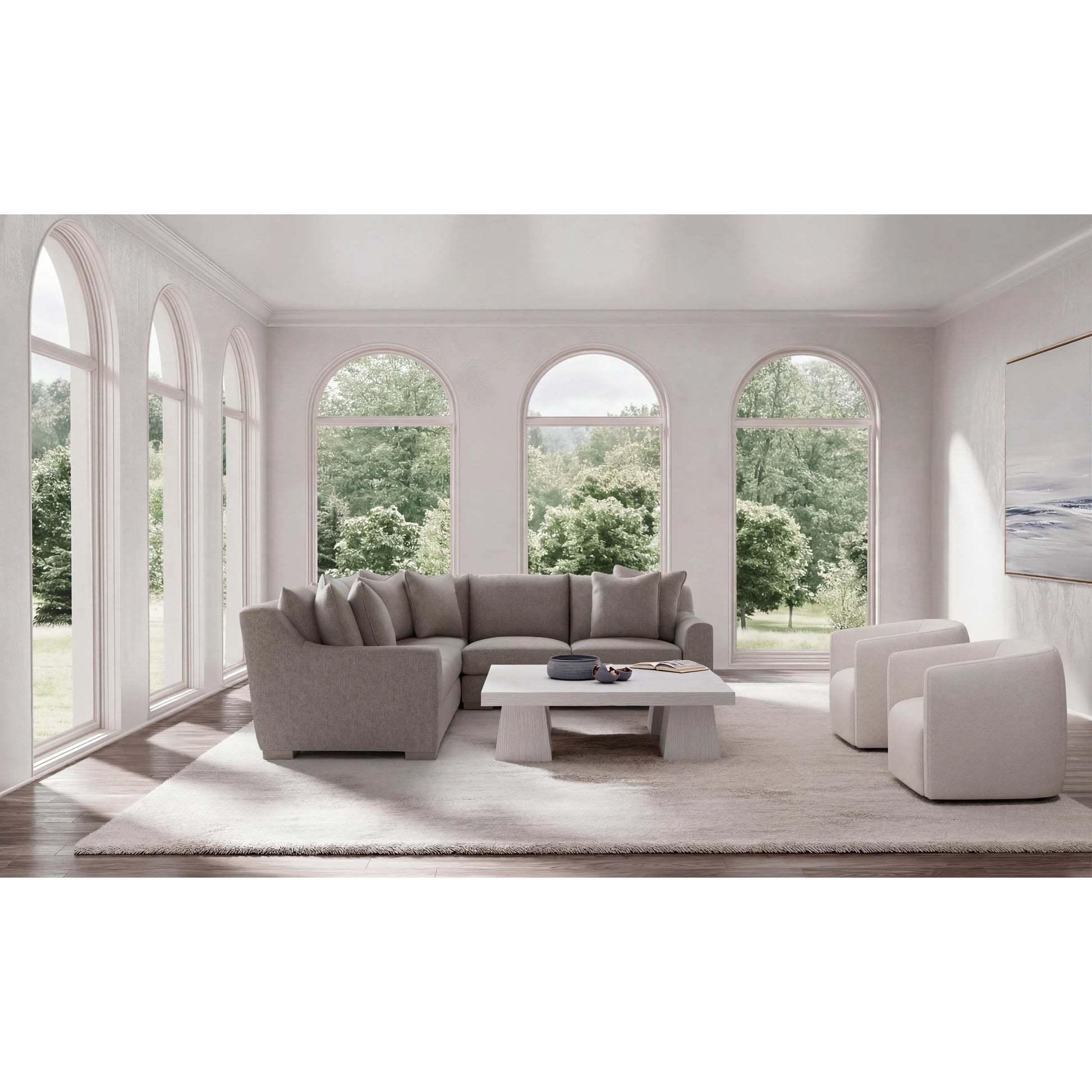 Gabi 3-Piece Fabric Sectional by Bernhardt in wdf, 789 portobello. Made from unique in a unique style.