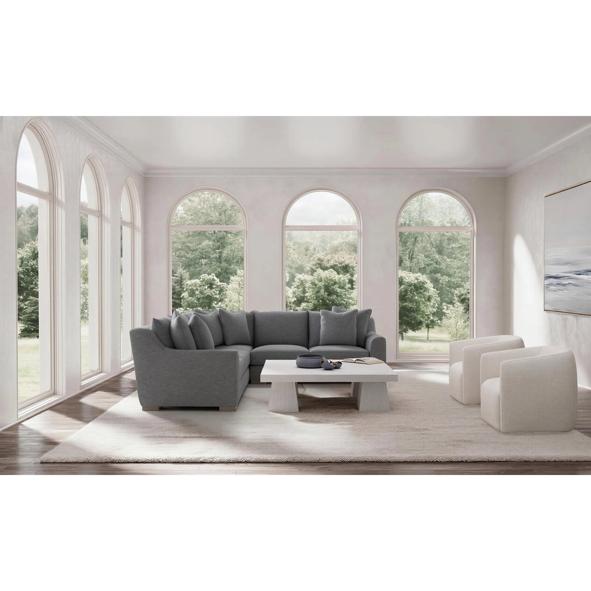 Gabi 3-Piece Fabric Sectional by Bernhardt in wdf, 789 portobello. Made from unique in a unique style.