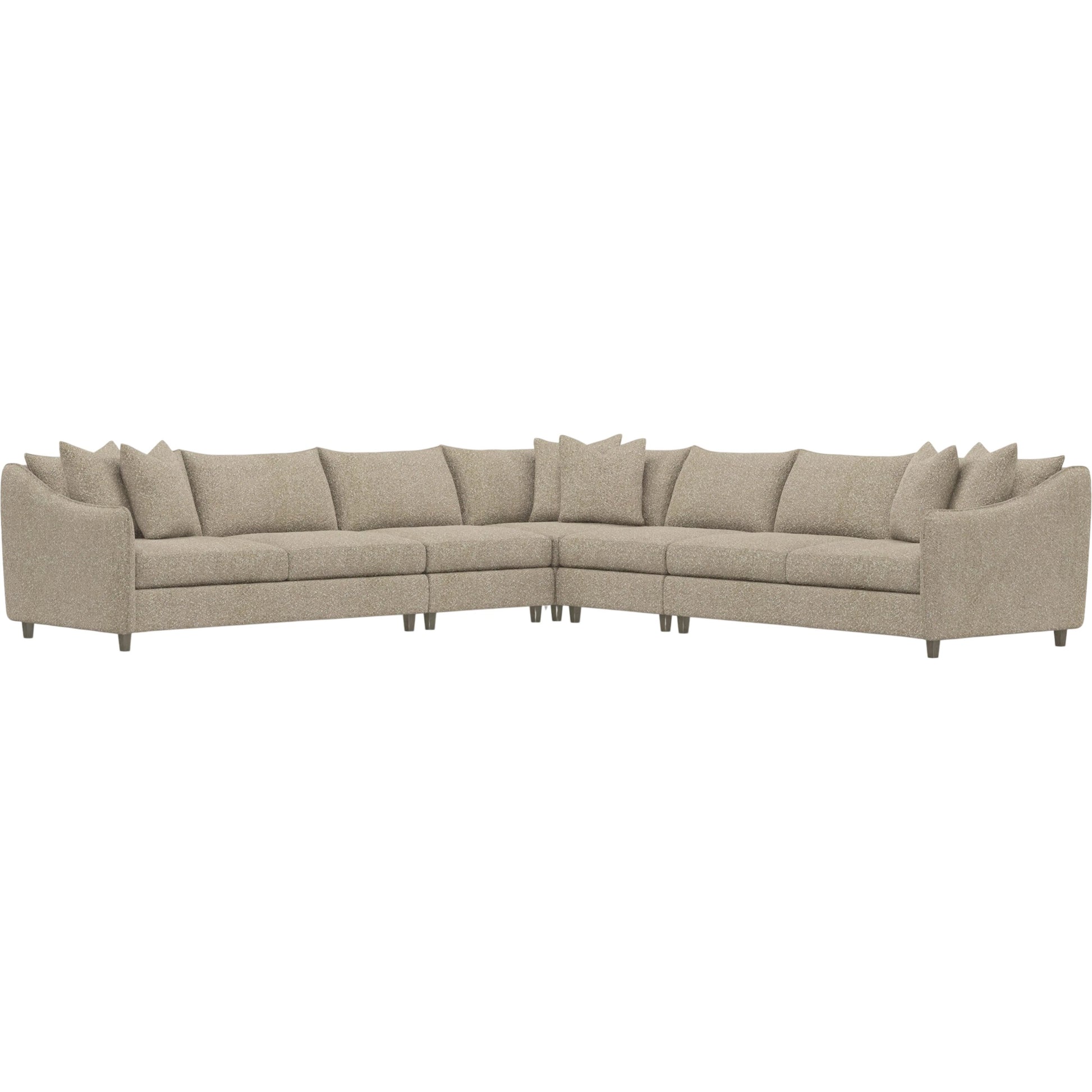 Joli 5-Piece Fabric Sectional by Bernhardt in wdf, 789 portobello. Made from unique in a unique style.