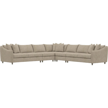 Joli 5-Piece Fabric Sectional by Bernhardt in wdf, 789 portobello. Made from unique in a unique style.