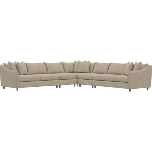Joli 5-Piece Fabric Sectional by Bernhardt in wdf, 789 portobello. Made from unique in a unique style.