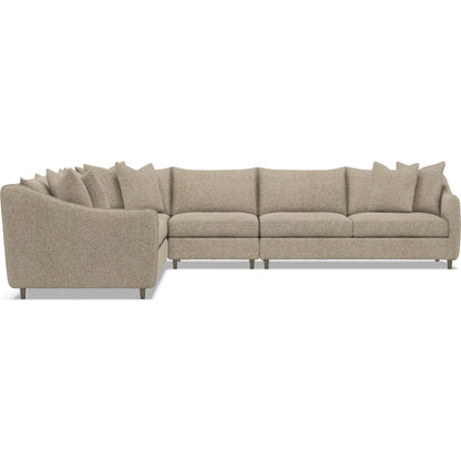 Joli 5-Piece Fabric Sectional by Bernhardt in wdf, 789 portobello. Made from unique in a unique style.