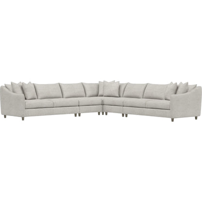 Joli 5-Piece Fabric Sectional by Bernhardt in wdf, 789 portobello. Made from unique in a unique style.