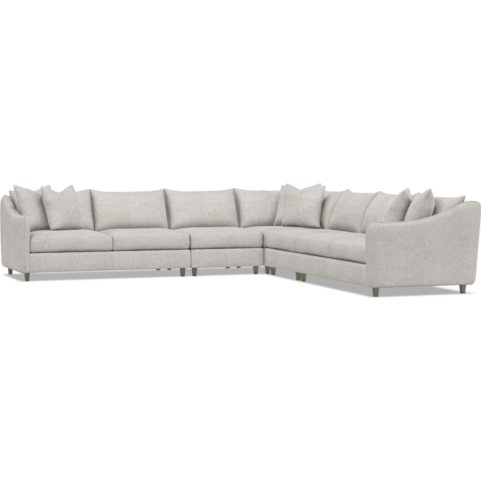 Joli 5-Piece Fabric Sectional by Bernhardt in wdf, 789 portobello. Made from unique in a unique style.