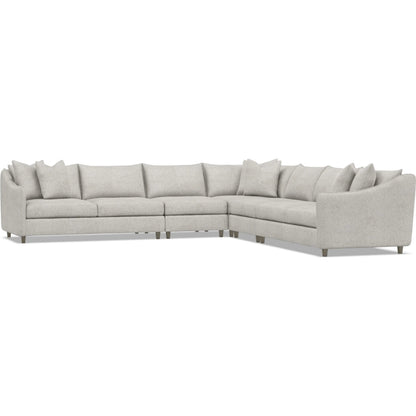 Joli 5-Piece Fabric Sectional by Bernhardt in wdf, 789 portobello. Made from unique in a unique style.