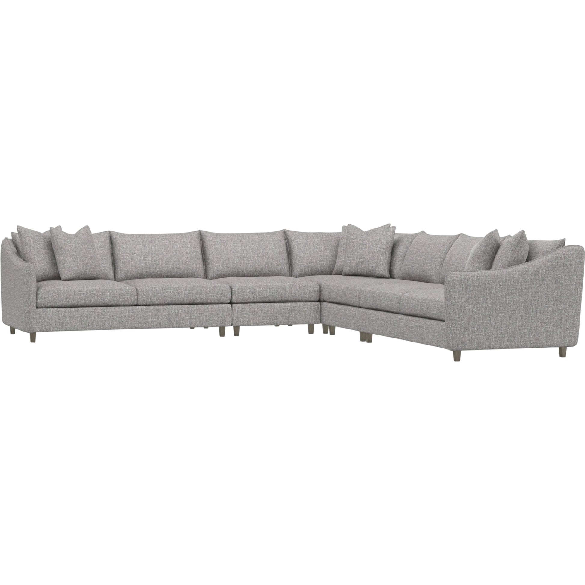 Joli 5-Piece Fabric Sectional by Bernhardt in wdf, 789 portobello. Made from unique in a unique style.