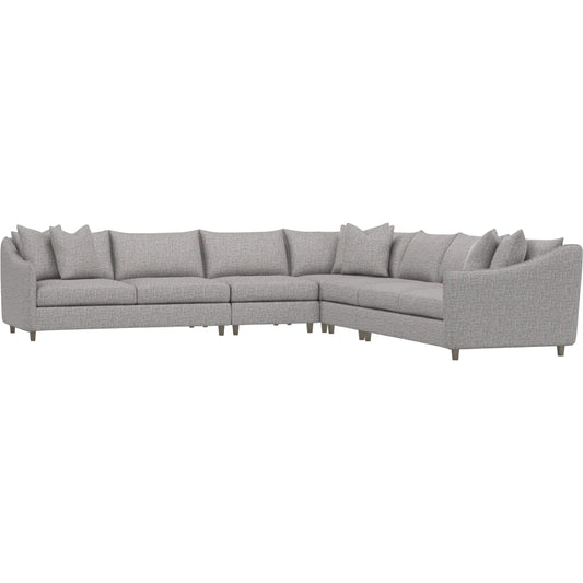 Joli 5-Piece Fabric Sectional by Bernhardt in wdf, 789 portobello. Made from unique in a unique style.