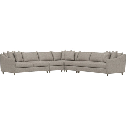 Joli 5-Piece Fabric Sectional by Bernhardt in wdf, 789 portobello. Made from unique in a unique style.