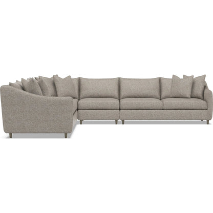 Joli 5-Piece Fabric Sectional by Bernhardt in wdf, 789 portobello. Made from unique in a unique style.