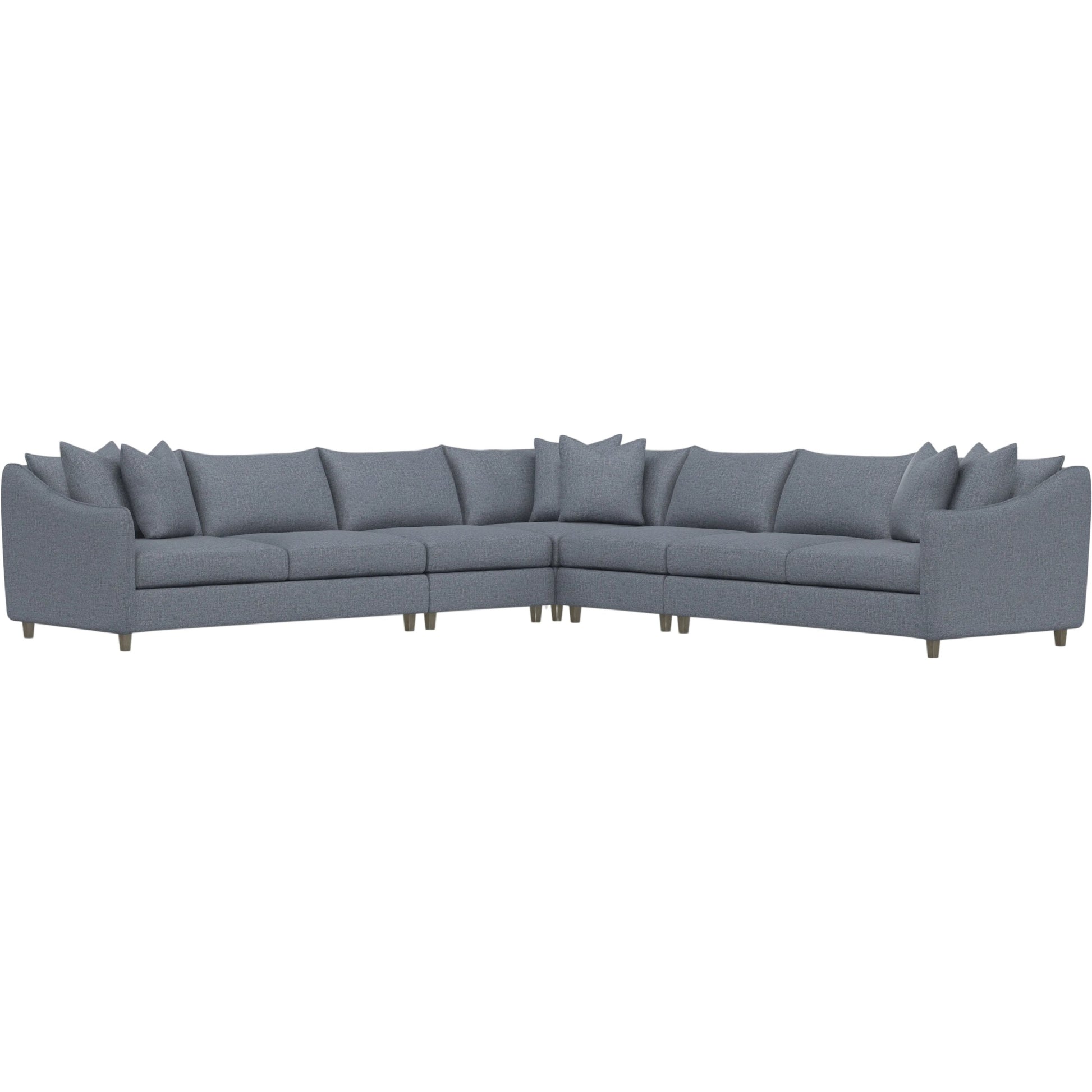 Joli 5-Piece Fabric Sectional by Bernhardt in wdf, 789 portobello. Made from unique in a unique style.