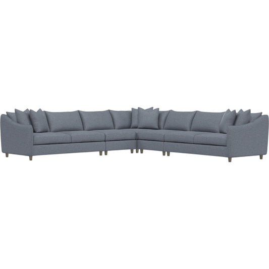 Joli 5-Piece Fabric Sectional by Bernhardt in wdf, 789 portobello. Made from unique in a unique style.