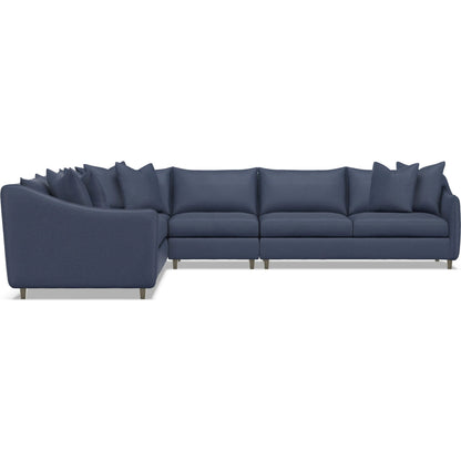 Joli 5-Piece Fabric Sectional by Bernhardt in wdf, 789 portobello. Made from unique in a unique style.