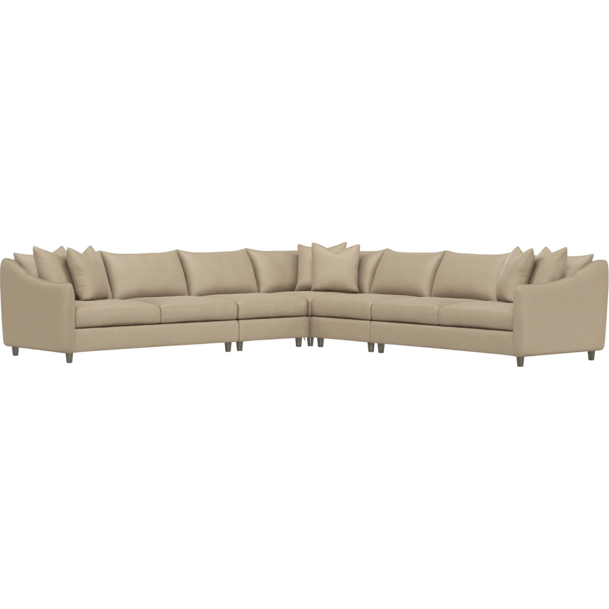 Joli 5-Piece Fabric Sectional by Bernhardt in wdf, 789 portobello. Made from unique in a unique style.