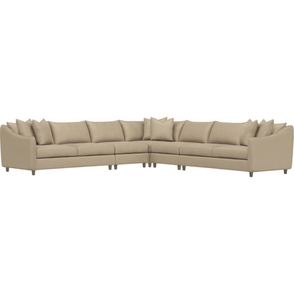 Joli 5-Piece Fabric Sectional by Bernhardt in wdf, 789 portobello. Made from unique in a unique style.