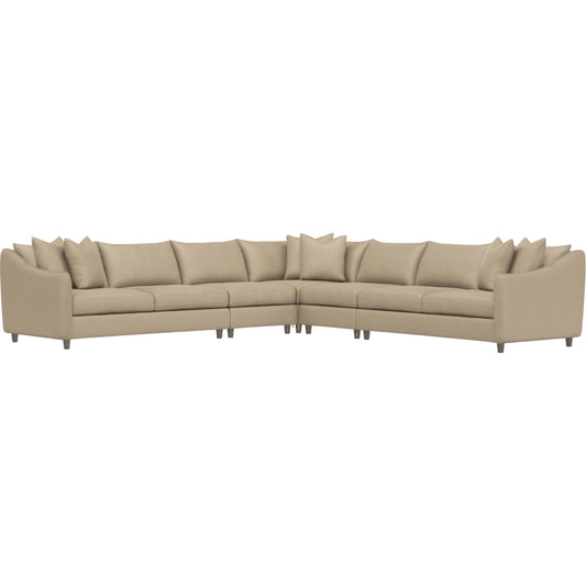 Joli 5-Piece Fabric Sectional by Bernhardt in wdf, 789 portobello. Made from unique in a unique style.