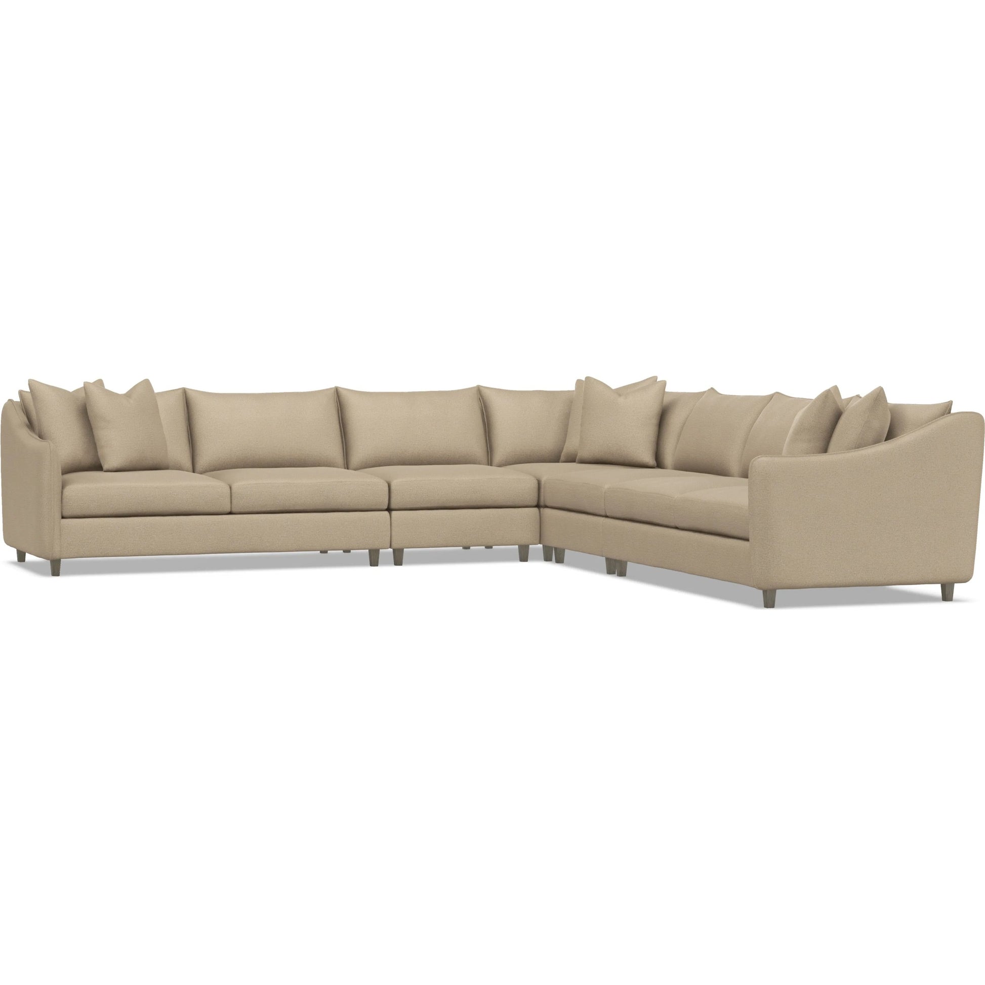 Joli 5-Piece Fabric Sectional by Bernhardt in wdf, 789 portobello. Made from unique in a unique style.
