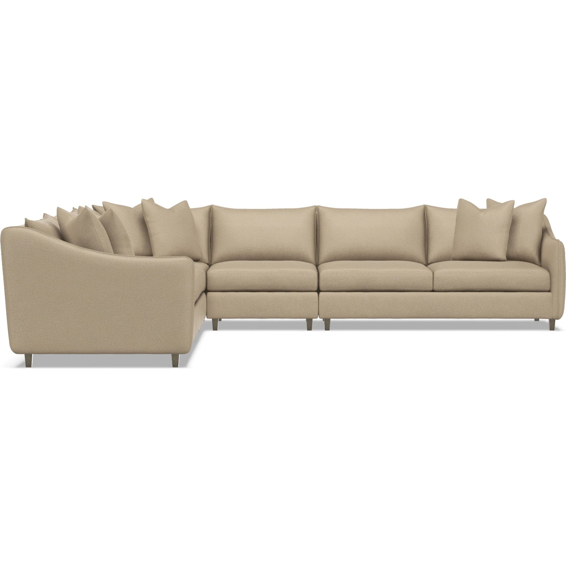 Joli 5-Piece Fabric Sectional by Bernhardt in wdf, 789 portobello. Made from unique in a unique style.