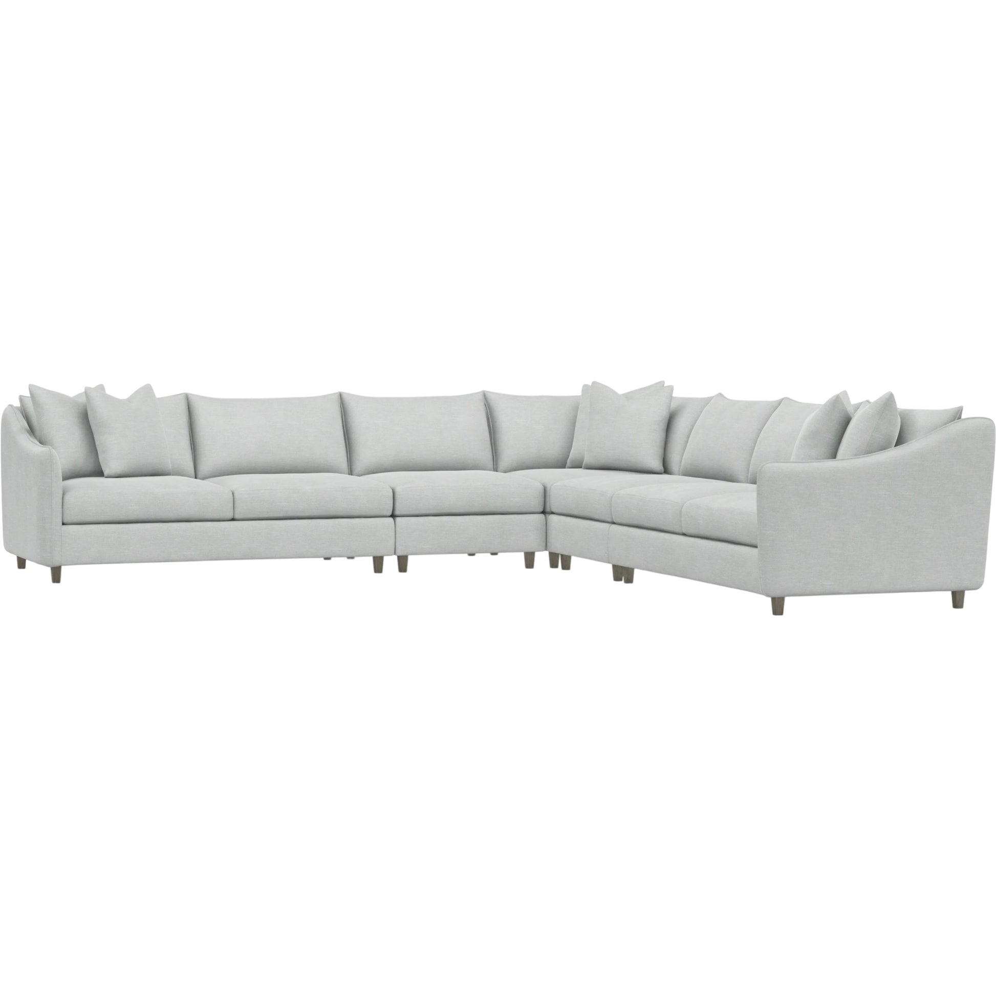 Joli 5-Piece Fabric Sectional by Bernhardt in wdf, 789 portobello. Made from unique in a unique style.