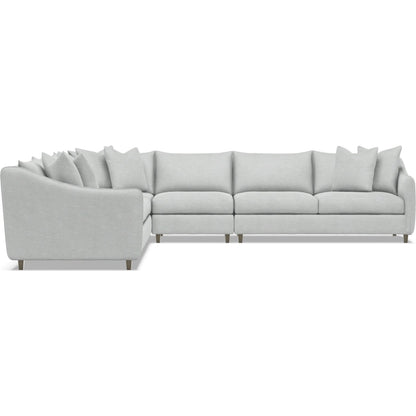 Joli 5-Piece Fabric Sectional by Bernhardt in wdf, 789 portobello. Made from unique in a unique style.