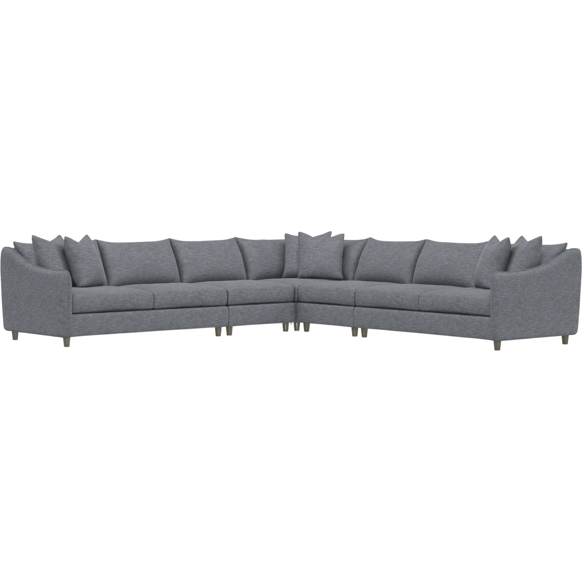 Joli 5-Piece Fabric Sectional by Bernhardt in wdf, 789 portobello. Made from unique in a unique style.