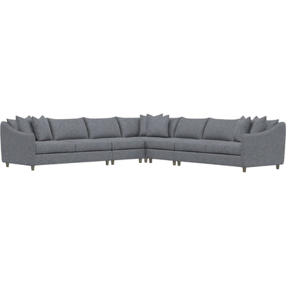 Joli 5-Piece Fabric Sectional by Bernhardt in wdf, 789 portobello. Made from unique in a unique style.