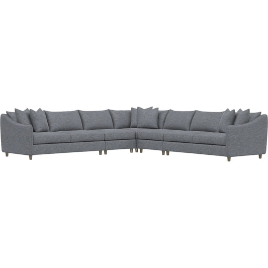 Joli 5-Piece Fabric Sectional by Bernhardt in wdf, 789 portobello. Made from unique in a unique style.