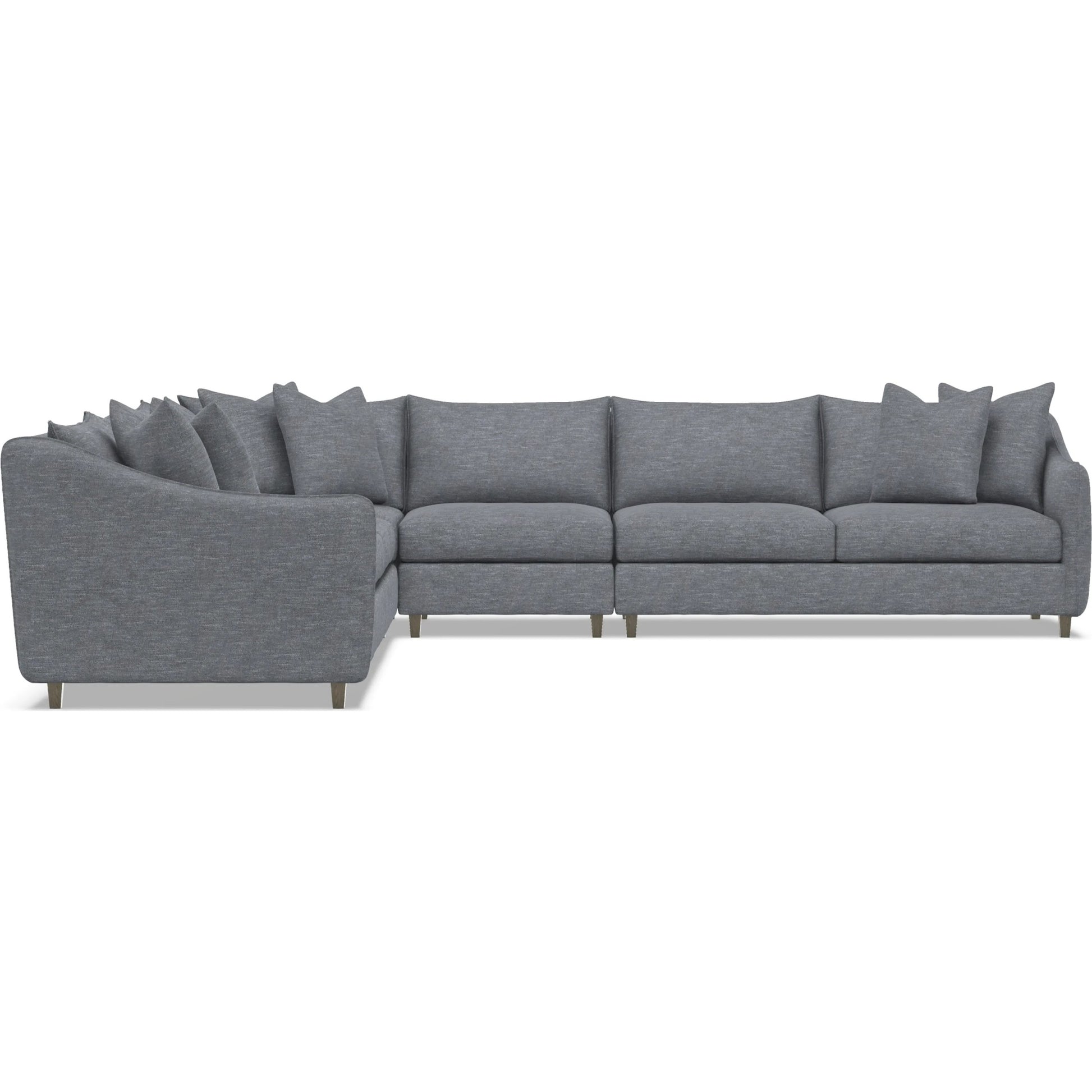 Joli 5-Piece Fabric Sectional by Bernhardt in wdf, 789 portobello. Made from unique in a unique style.