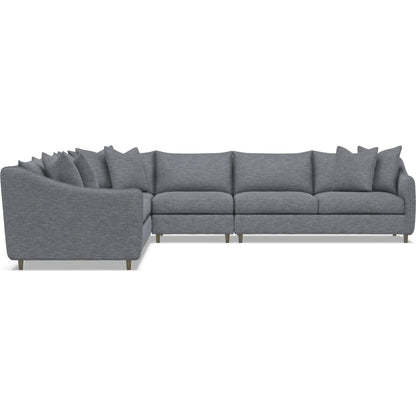 Joli 5-Piece Fabric Sectional by Bernhardt in wdf, 789 portobello. Made from unique in a unique style.