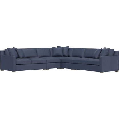 Kelsey 5-Piece Fabric Sectional by Bernhardt in wdf, 789 portobello. Made from unique in a unique style.