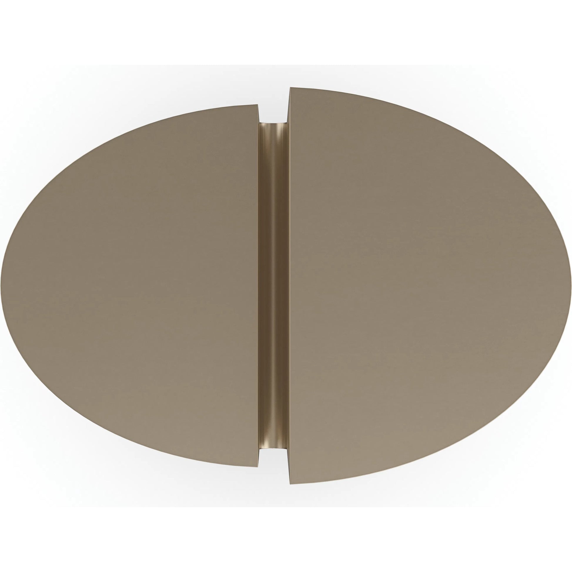 Discord Side Table by Caracole in modern walnut, lucent bronze metallic. Made from poplar, metal, quartered walnut in a unique style.