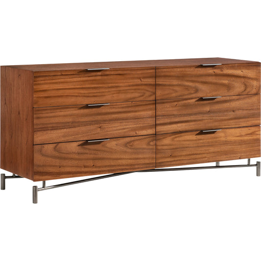 Loft Brasea 68" Dresser by Bernhardt in brown. Made from wood, metal in a unique style.