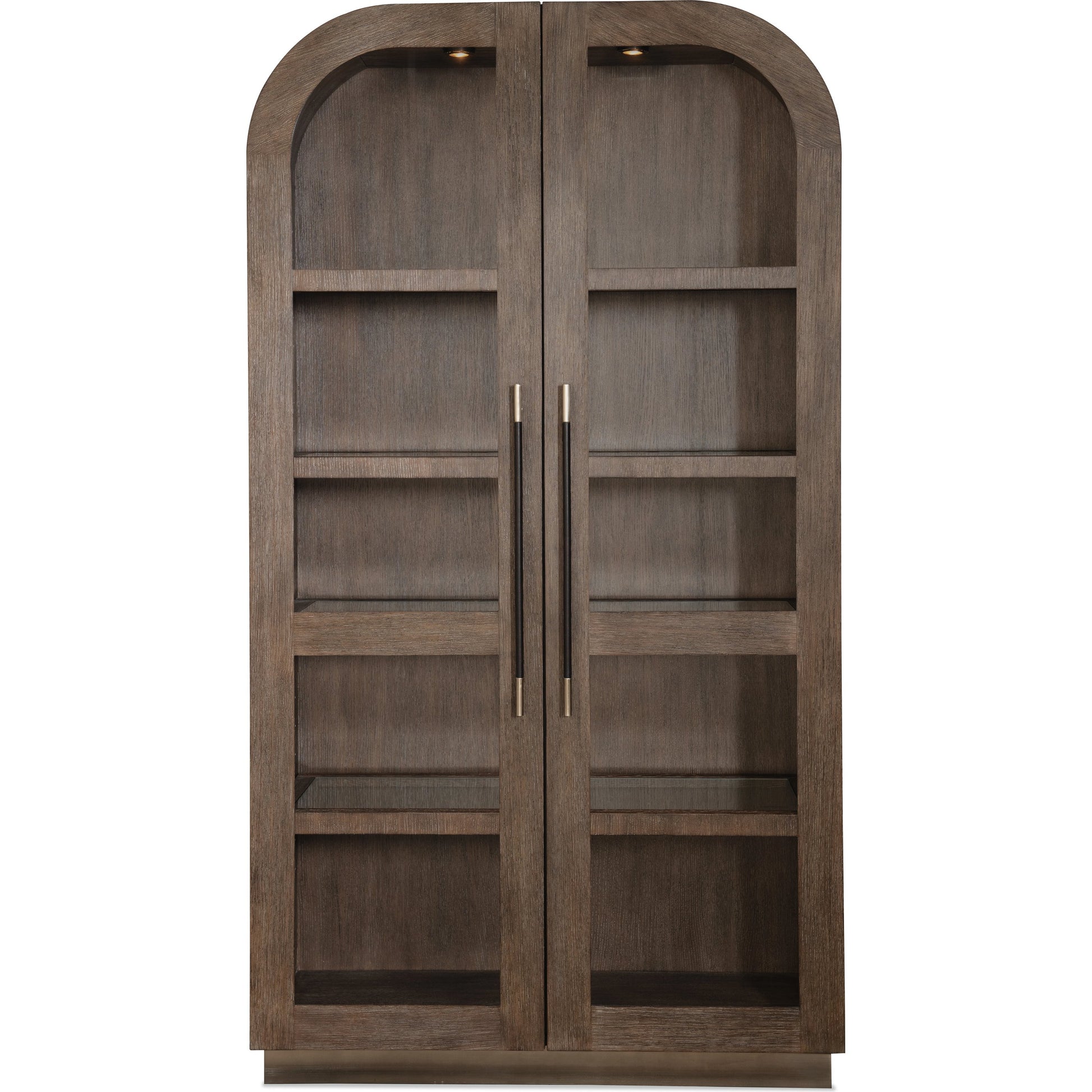 Modern Mood Display Cabinet by Hooker Furniture. Made from oak veneers, metal, glass in a modern style.