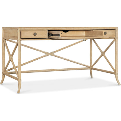 Retreat Pole Rattan Writing Desk by Hooker Furniture. Made from oak, maple veneers, rope in a cottage & farmhouse style.