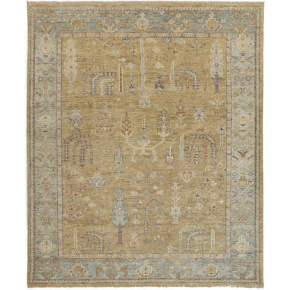 Carrington Traditional Oriental Rug - 6501F by Feizy in gold, blue, gray. Made from wool in a unique style.