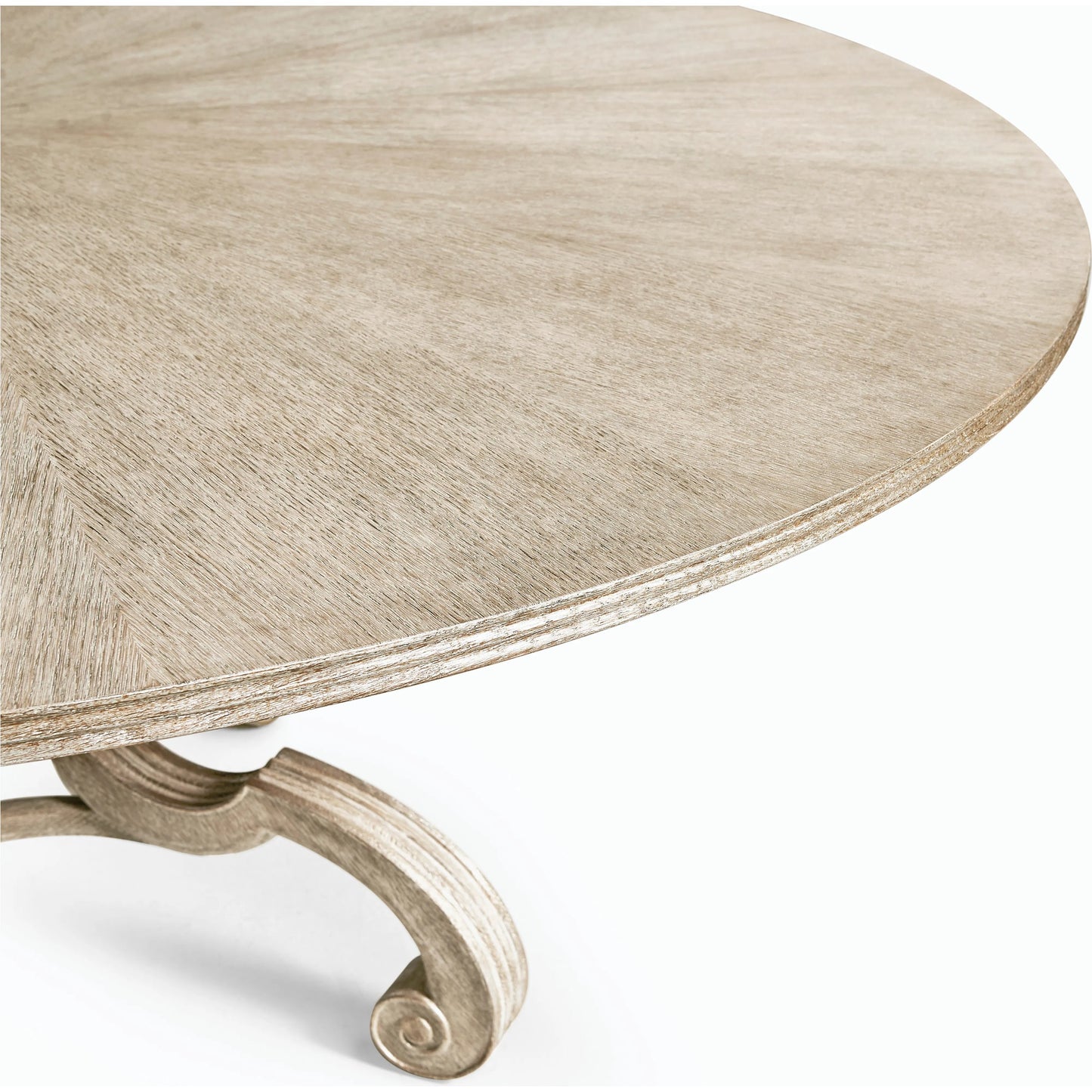 008 SR-846561 | Closeup | William Yeoward Lacock Table in Venetian White Oak by Jonathan Charles in white and venetian white oak. Made from oak in a cottage & farmhouse style.