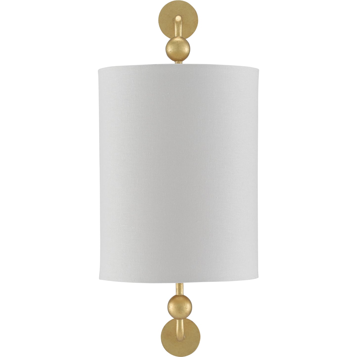 004 SR-768061 | Additional Silo | Tavey Wall Sconce by Currey and Company in contemporary gold leaf. Made from wrought iron in a transitional style.