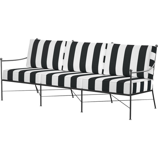 Provence Outdoor Sofa by Sunset West. Made from wrought iron in a modern style.