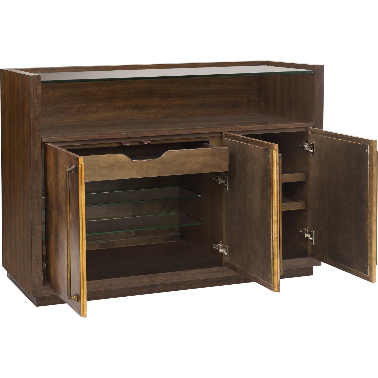 003 SI-2155494 | Additional Silo | Three Door Copper Bar Cabinet by Pulaski Furniture in coffee bean brown. Made from rubberwood, mdf in a modern style.