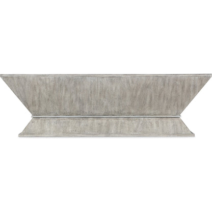 Melange Korena Square Cocktail Table by Hooker Furniture in gray. Made from elm veneers, resin in a modern style.