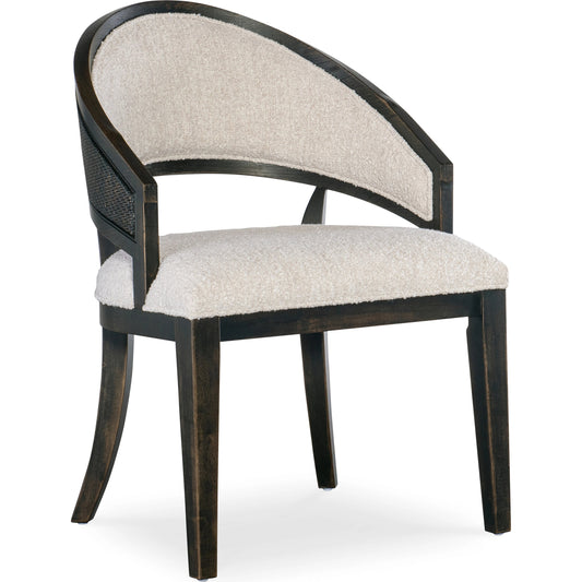 Retreat Cane Barrel Back Chair (Set of 2) by Hooker Furniture in neo cream. Made from wood, cane, performance fabric in a modern style.