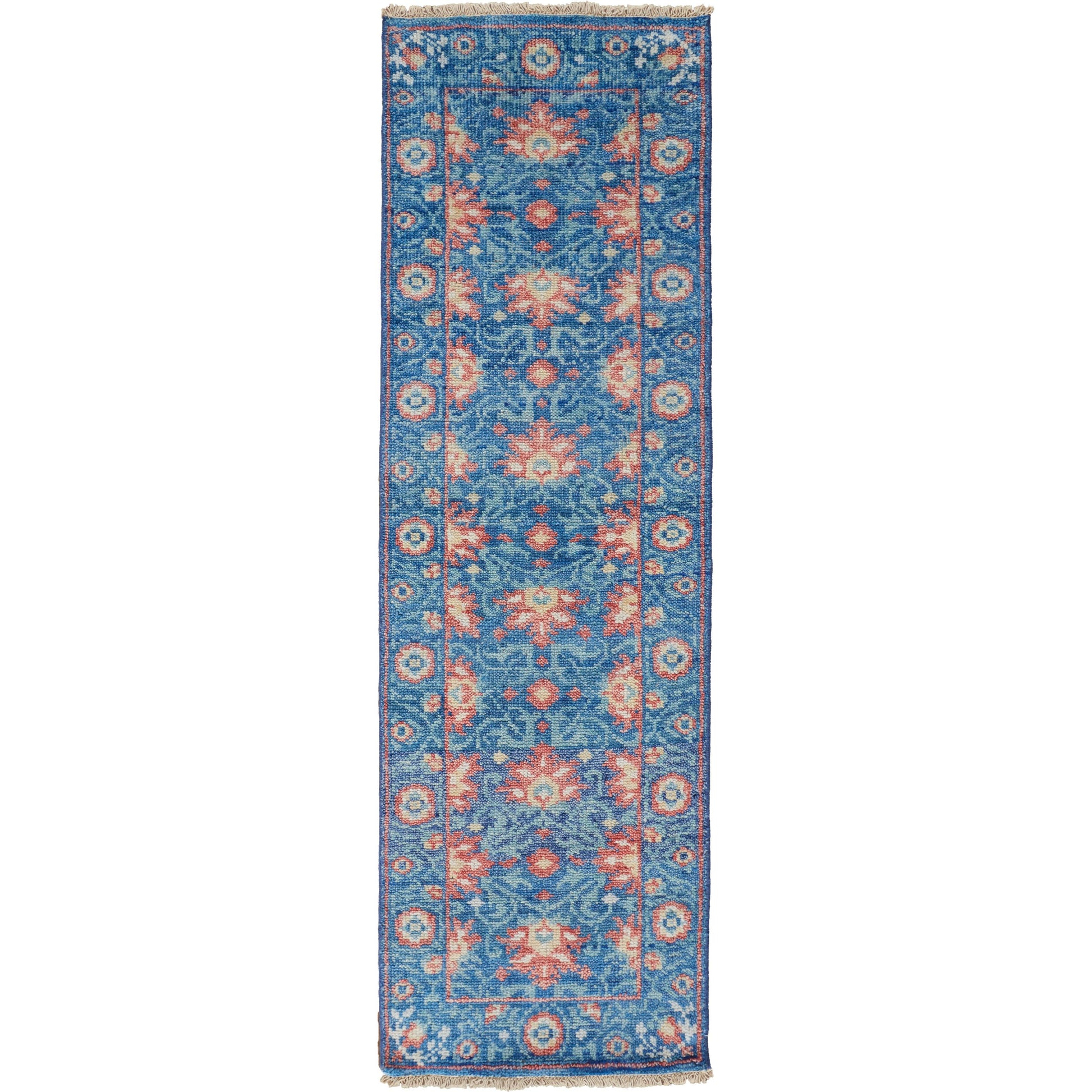 Beall Traditional & Botanical Rug - 6713F by Feizy in blue, red. Made from wool in a unique style.