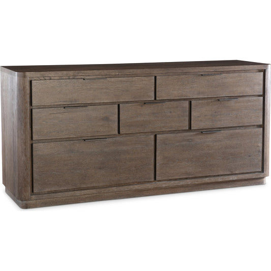 Outline Dresser by Bernhardt in cassel. Made from wood in a unique style.