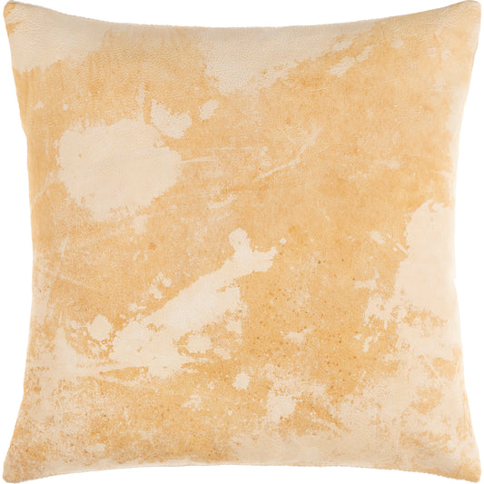 Kansas Pillow - 8693 by Surya in brown, light beige. Made from 100% leather, 100% cotton in a transitional style.