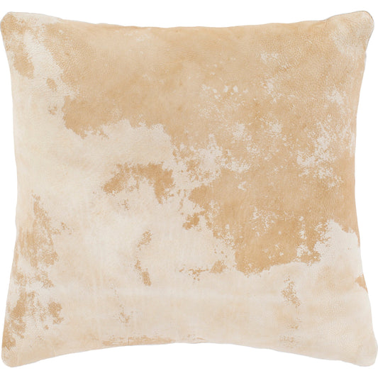 Kansas Pillow - 13341 by Surya in beige, light beige. Made from 100% leather, 100% cotton in a transitional style.