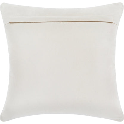 Kansas Pillow - 13341 by Surya in beige, light beige. Made from 100% leather, 100% cotton in a transitional style.