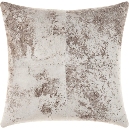 001 SI-1883671,SI-1883672 | Additional Silo | Kansas Pillow - 32461 by Livabliss in light beige, light gray. Made from 100% leather, 100% cotton in a transitional style.