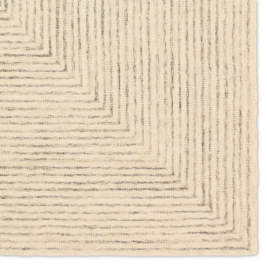 Kafes KAF01 Rug by Jaipur Living in white, tan. Made from 100% wool in a unique style.