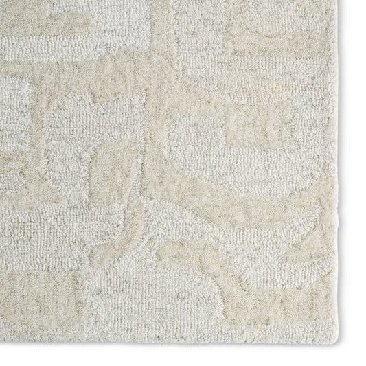 Kafes KAF03 Rug by Jaipur Living in ivory, white, tan, beige. Made from 100% wool in a unique style.