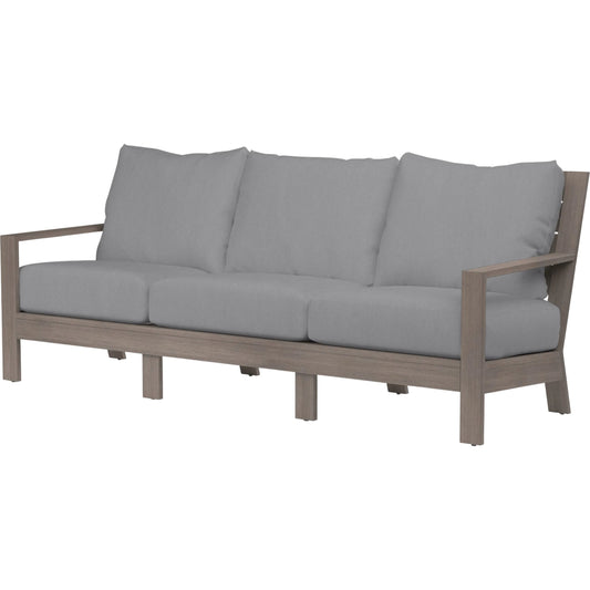 Laguna Outdoor Sofa by Sunset West in browns. Made from aluminum in a modern style.